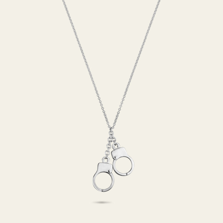 Love Lockdown Cuff Necklace_White Gold_1
