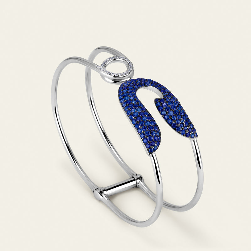 Securus Bangle_White Gold_Sapphires_1