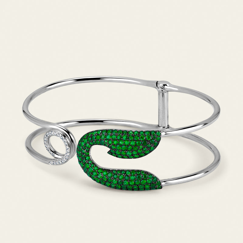Securus Bangle_White Gold_Tsavorites_3