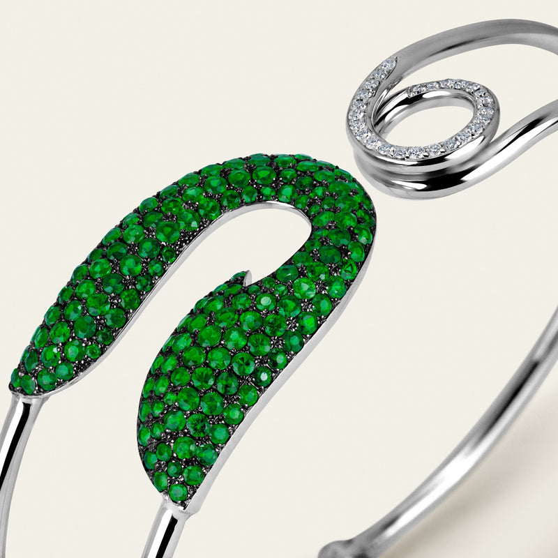 Securus Bangle_White Gold_Tsavorites_4