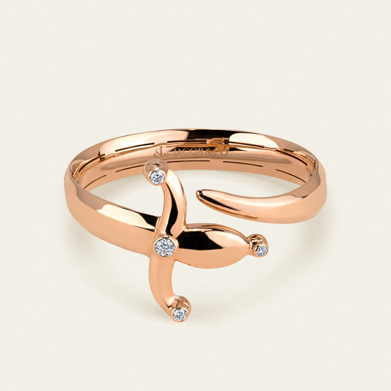 Espada Bangle_Rose Gold_White Diamonds_1