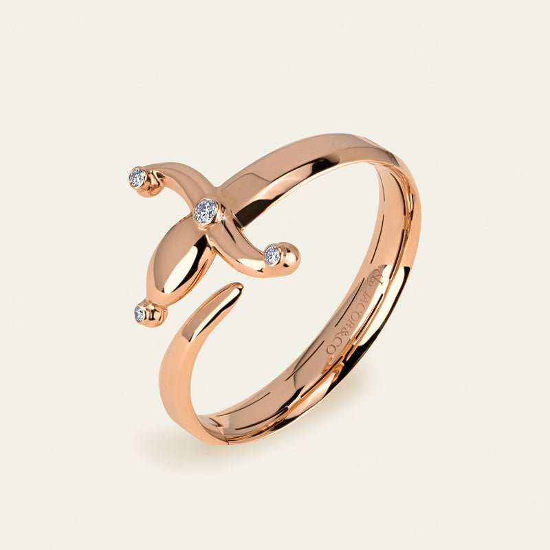 Espada Bangle_Rose Gold_White Diamonds_3