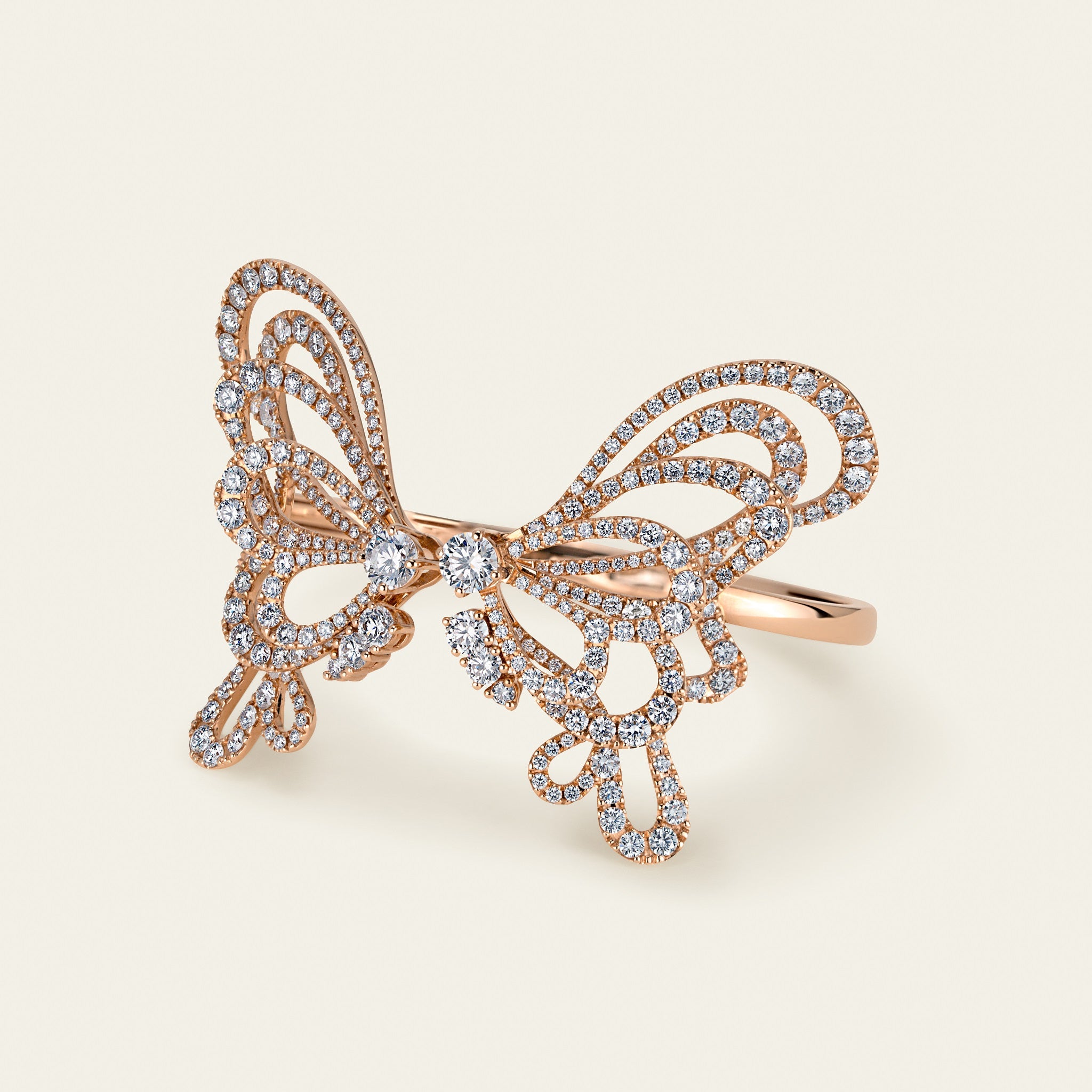 Papillon Bangle_Rose Gold_White Diamonds_2