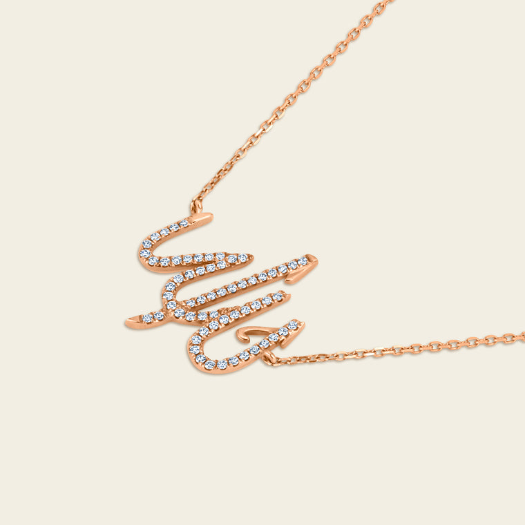 Sharq Diamond Bracelet_Rose Gold_White Diamonds_3
