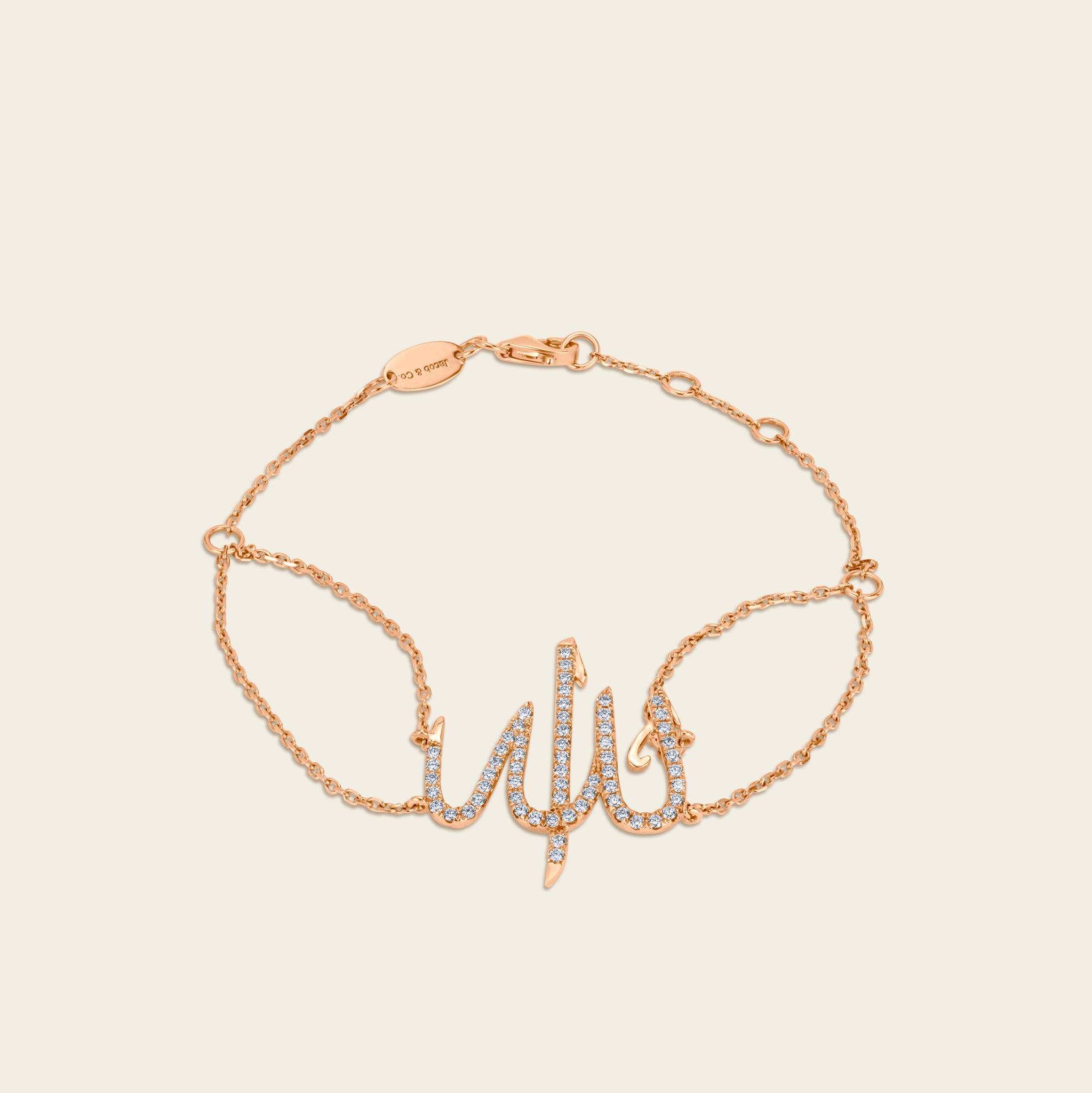 Sharq Diamond Bracelet_Rose Gold_White Diamonds_1