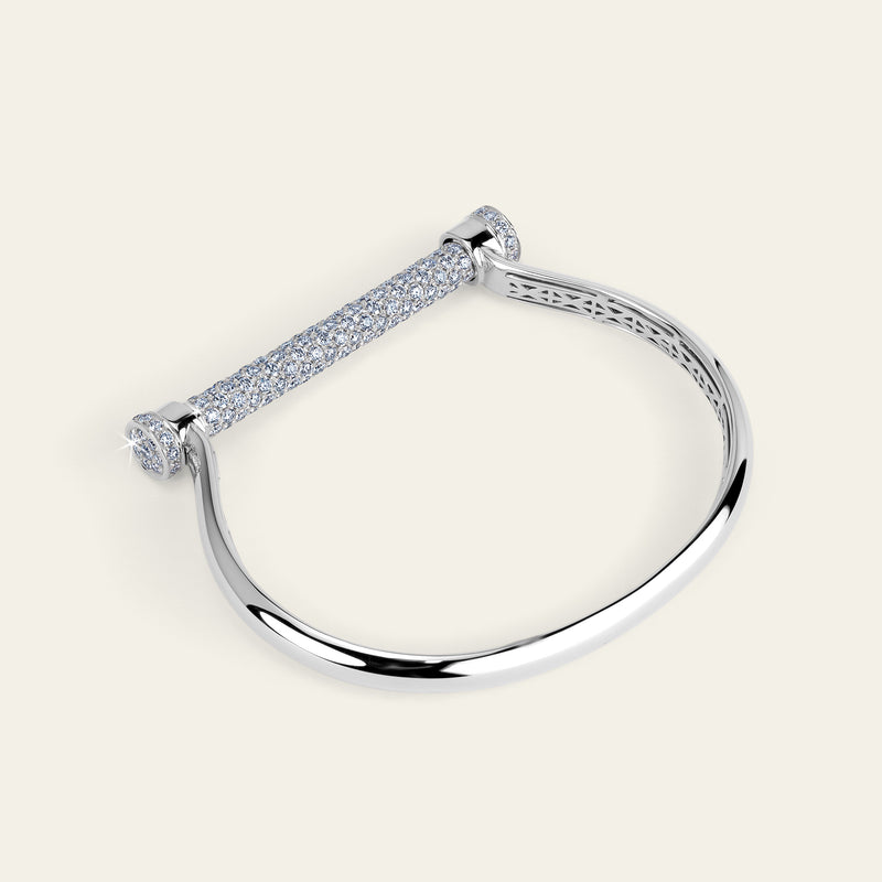 Estribo Bangle_White Gold_White Diamonds_3