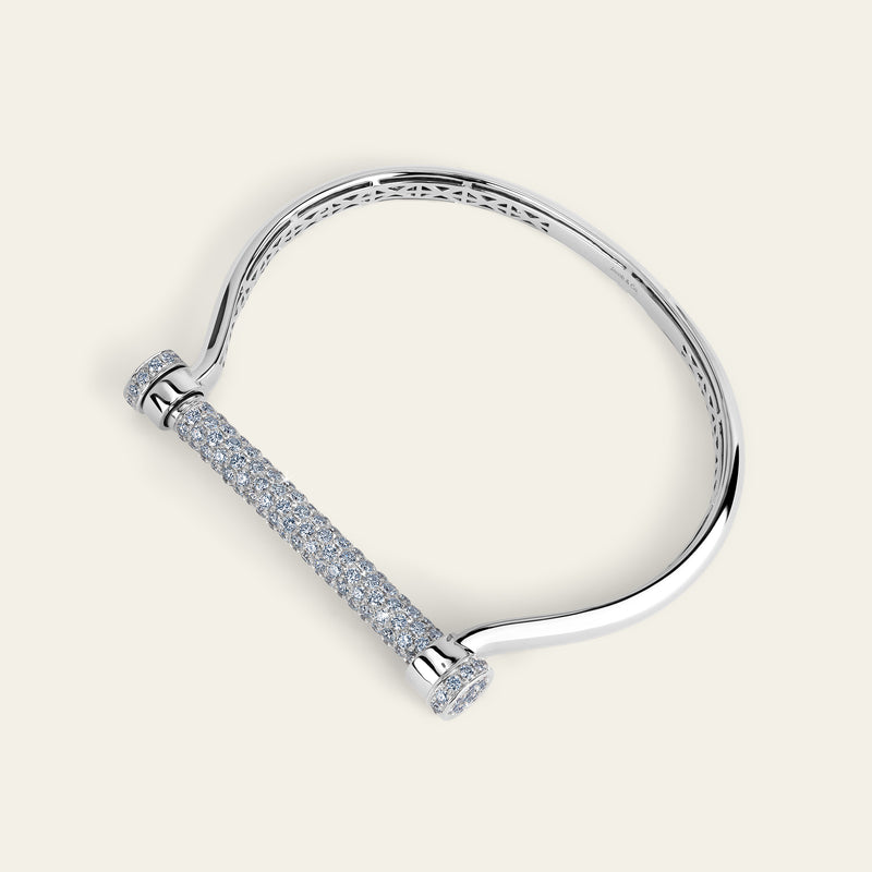 Estribo Bangle_White Gold_White Diamonds_4