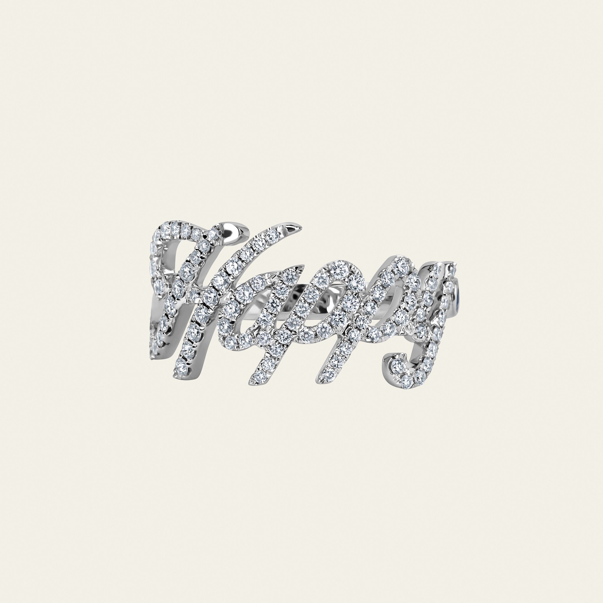 You Are You Happy Diamond Ring_White Gold_ Sapphire_White Diamonds_1