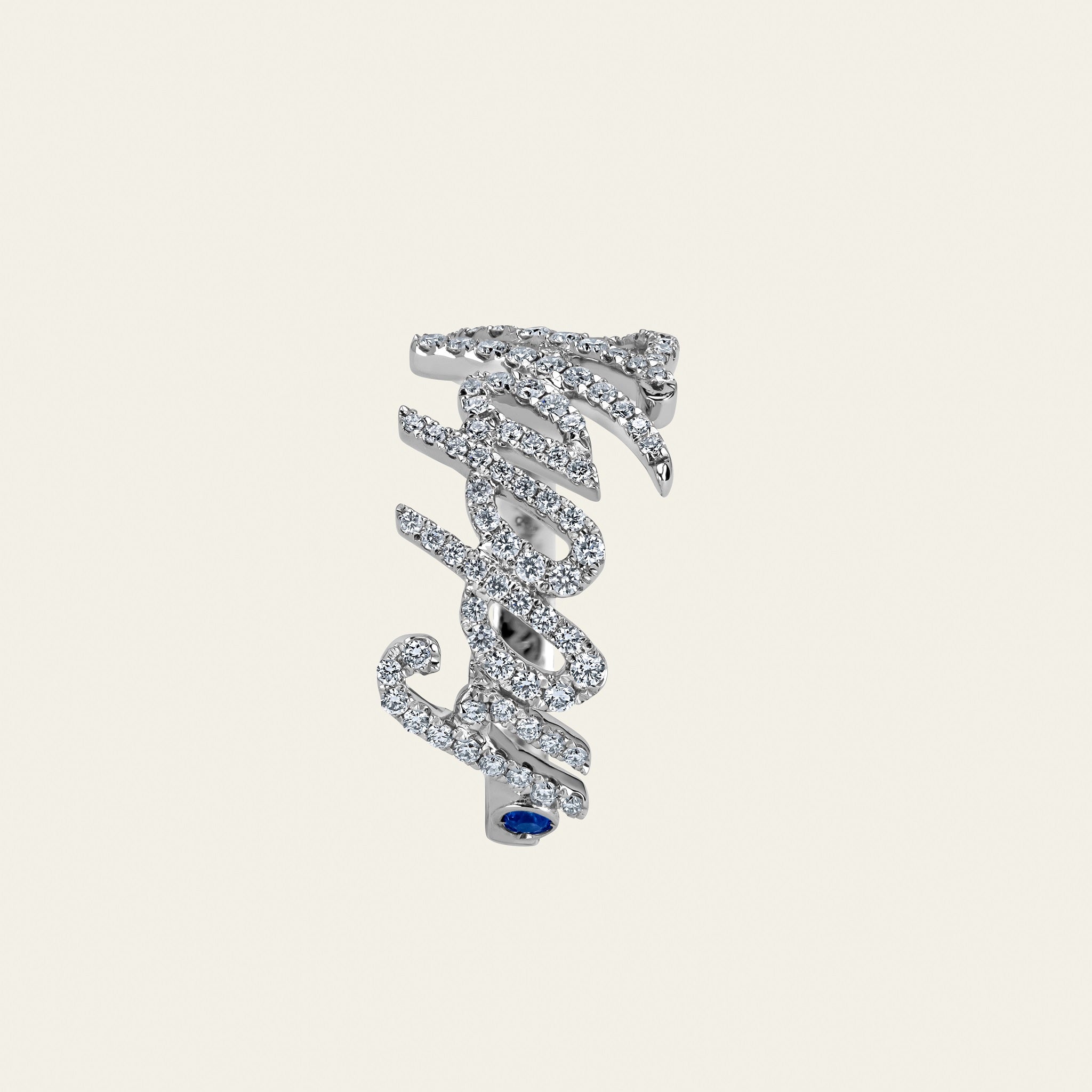 You Are You Happy Diamond Ring_White Gold_ Sapphire_White Diamonds_3
