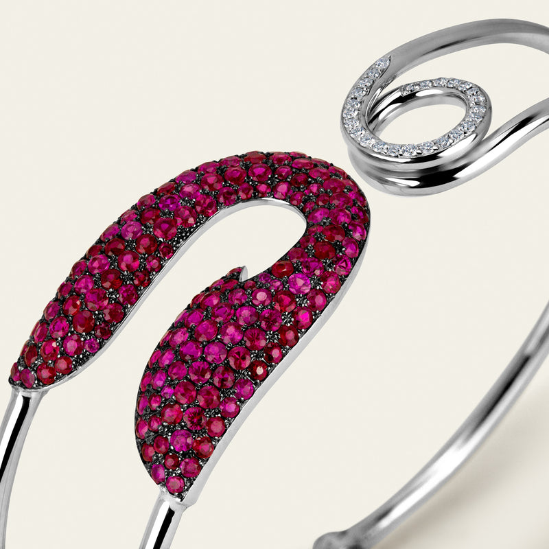 Securus Bangle_White Gold_Rubies_4