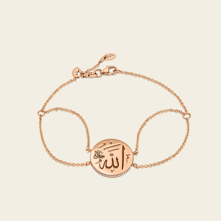 Sharq Diamond Bracelet_Rose Gold_White Diamonds_1
