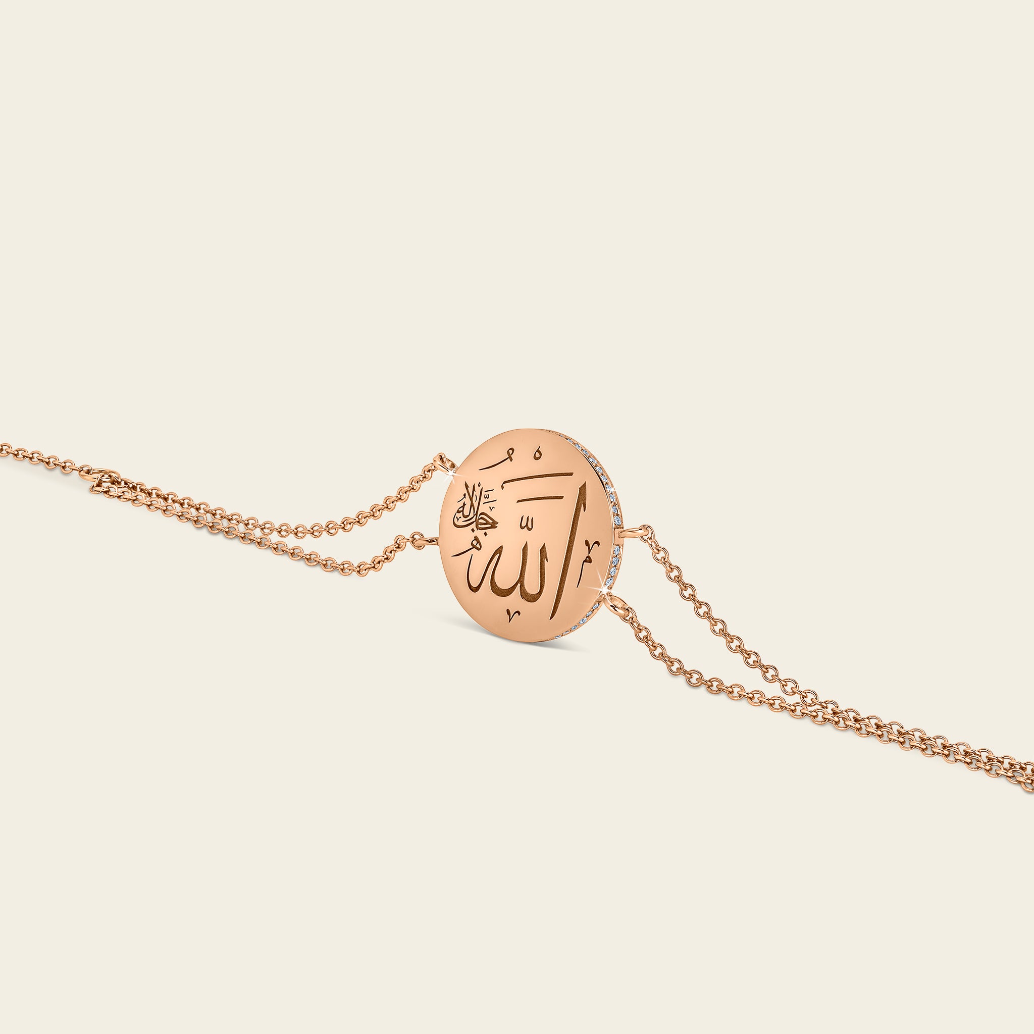 Sharq Diamond Bracelet_Rose Gold_White Diamonds_2