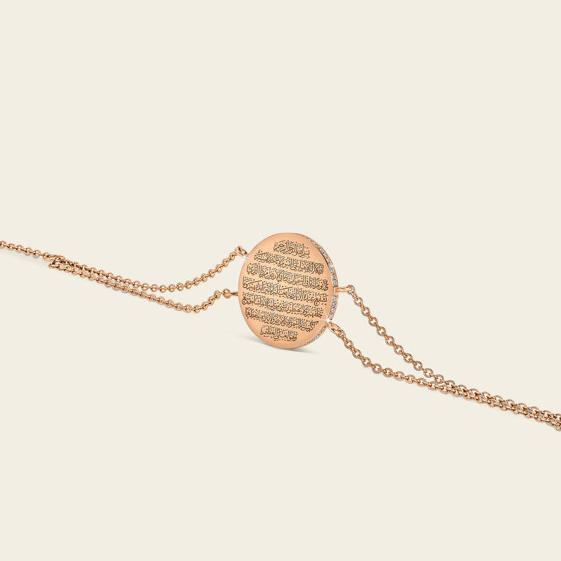 Sharq Diamond Bracelet_Rose Gold_White Diamonds_3