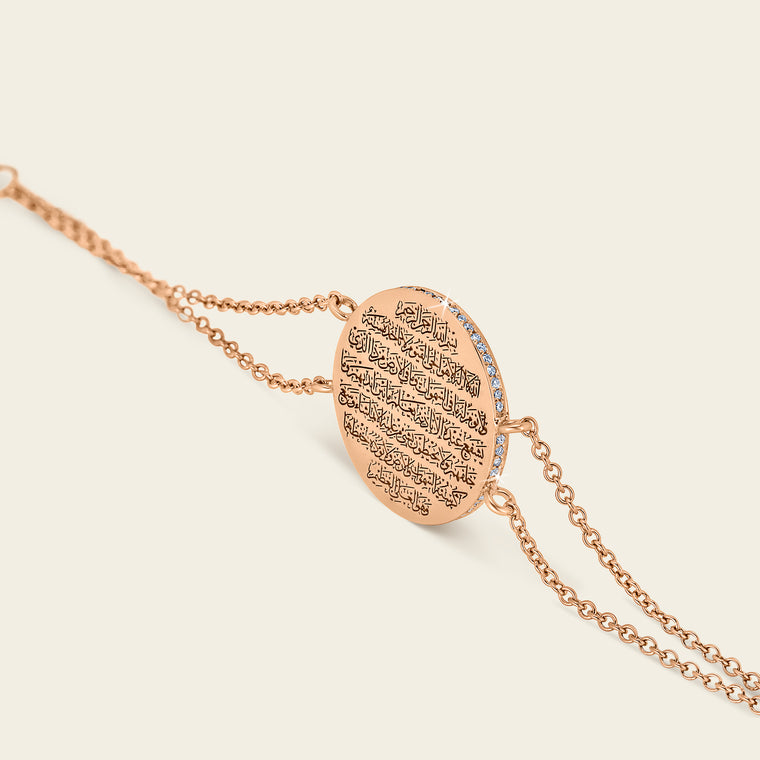 Sharq Diamond Bracelet_Rose Gold_White Diamonds_4