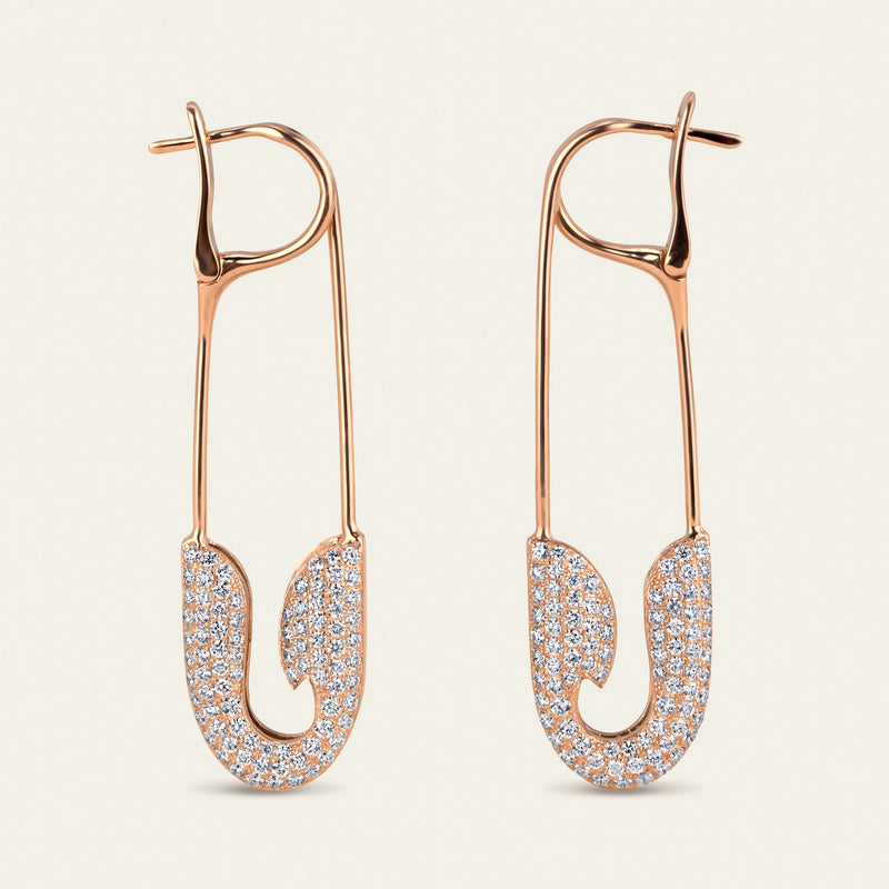 Securus Diamond Earrings_Rose Gold_White Diamonds_1