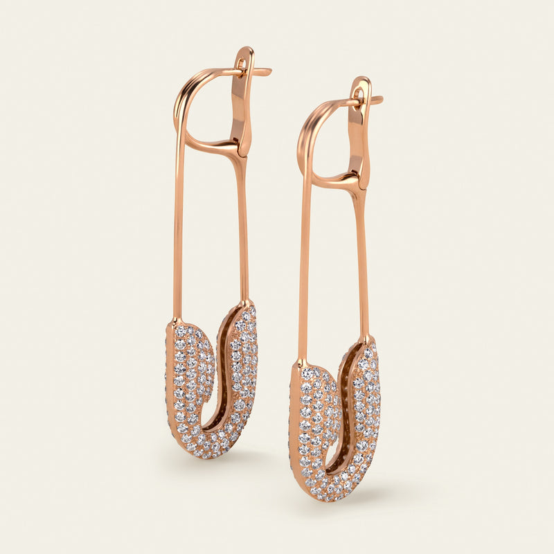 Securus Diamond Earrings_Rose Gold_White Diamonds_4