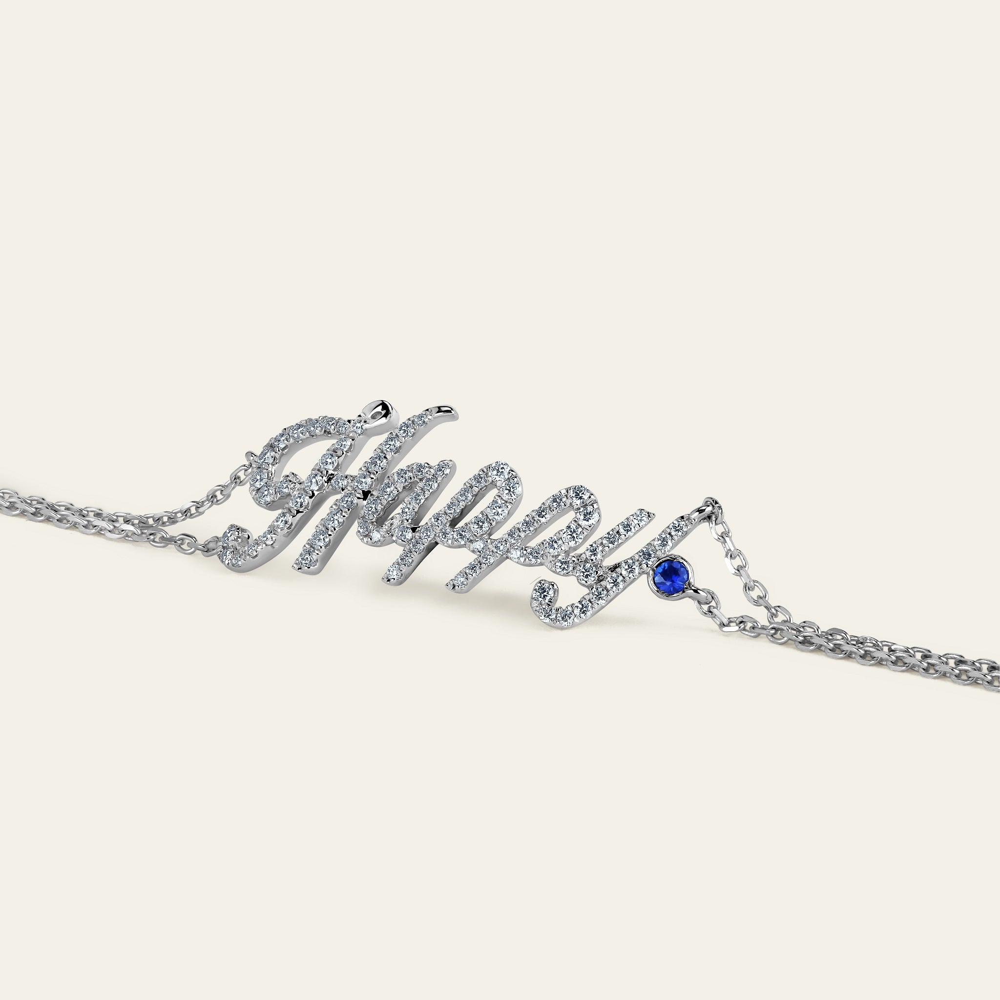 You Are You Happy Diamond Bracelet_White Gold_Sapphire_White Diamonds_3