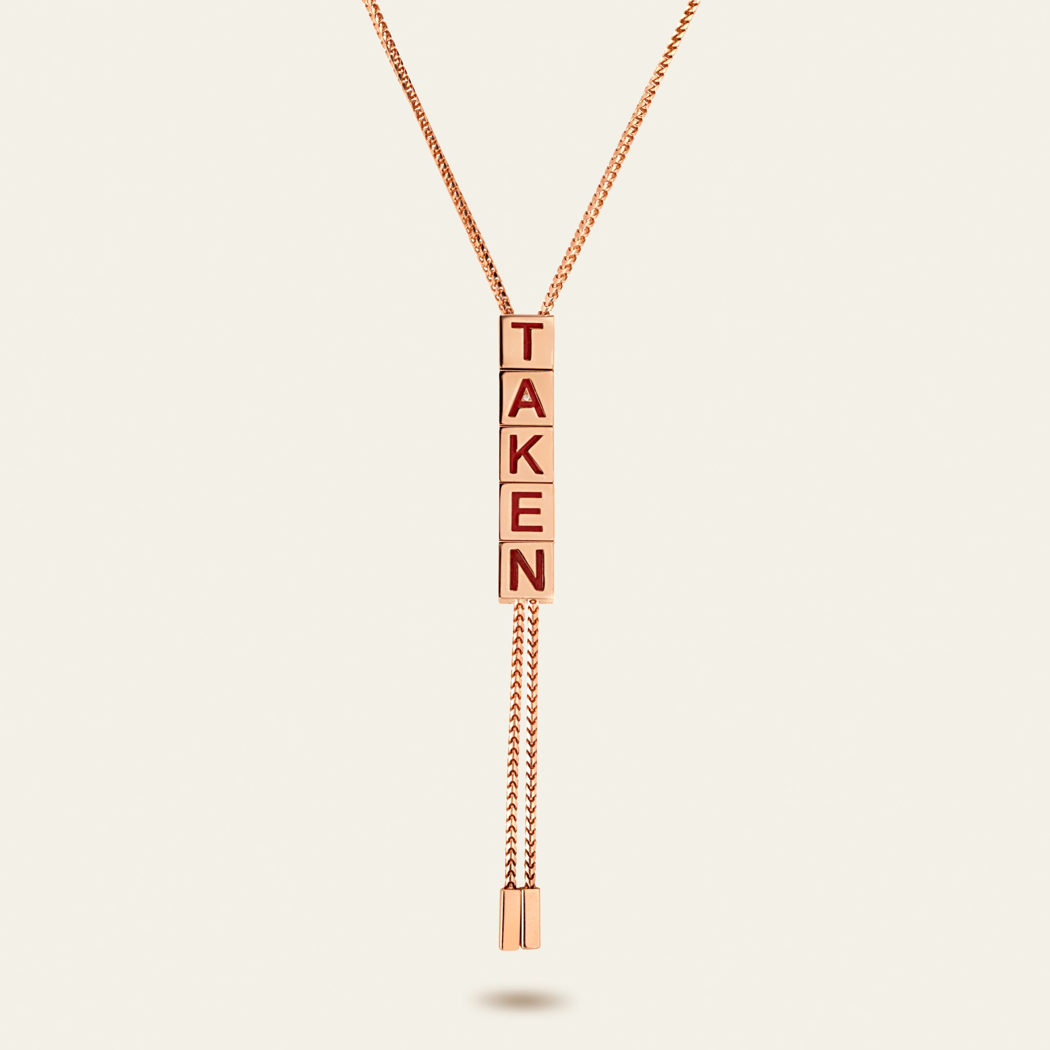 Taken Necklace_Rose Gold_White Diamonds_1