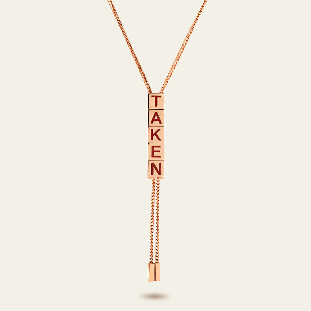 Taken Necklace_Rose Gold_White Diamonds_1