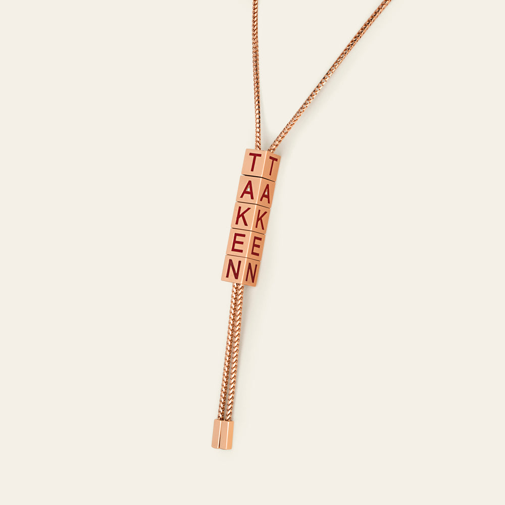 Taken Necklace_Rose Gold_White Diamonds_2