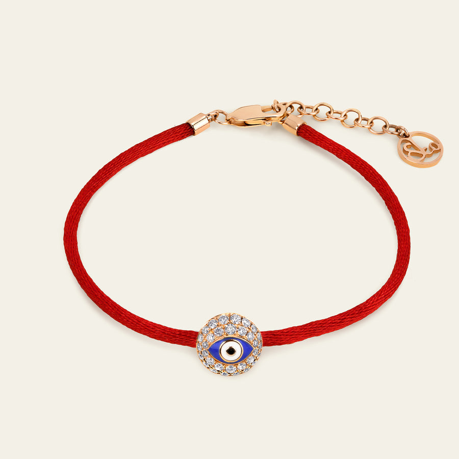 Evil Eye Diamond Bracelet_Rose Gold_White Diamonds_1