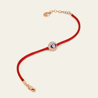 Evil Eye Diamond Bracelet_Rose Gold_White Diamonds_3
