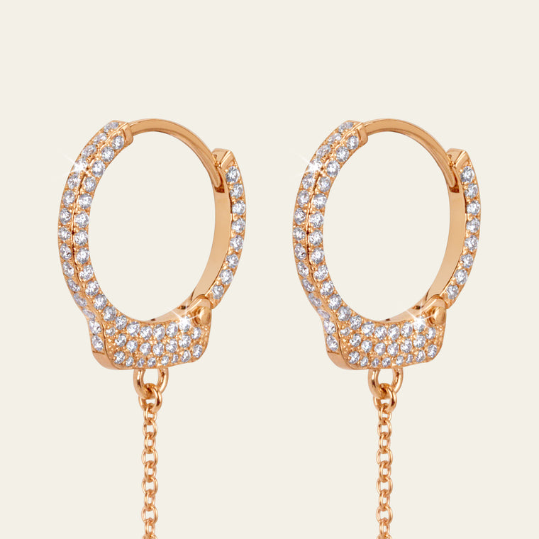 Love Lockdown Earrings_Rose Gold_White Diamonds_3