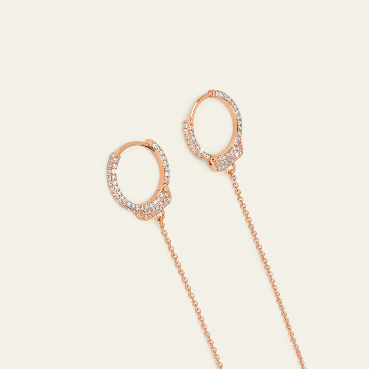 Love Lockdown Earrings_Rose Gold_White Diamonds_2