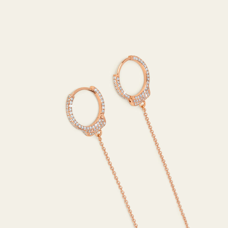 Love Lockdown Earrings_Rose Gold_White Diamonds_2