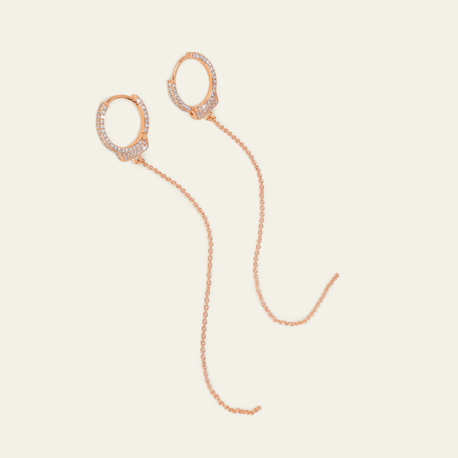 Love Lockdown Earrings_Rose Gold_White Diamonds_1