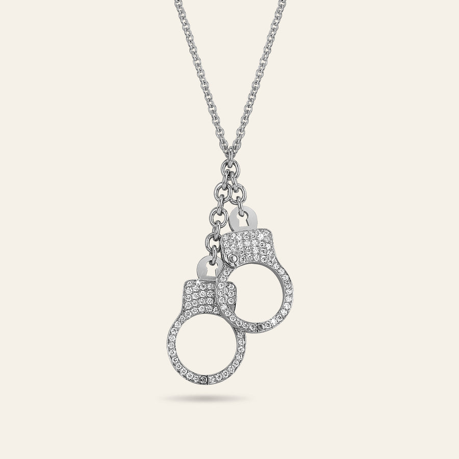 Love Lockdown Diamond Cuff Necklace_White Gold_White Diamonds_1